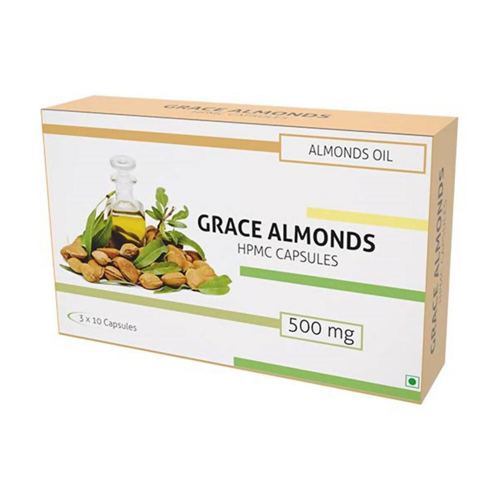 Nutra Grace Almond Oil Capsules - Swadesiicart