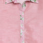 Ahalyaa Pink Poly Silk Solid Kids Kurta with Printed Pant Set For Girls | Swadesiicart