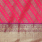 Hiral Fashion Pink Banarasi Silk Blend Abstract Woven Design Saree | Swadesiicart