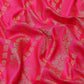 Hiral Fashion Pink Banarasi Silk Blend Abstract Woven Design Saree | Swadesiicart
