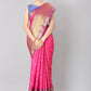 Hiral Fashion Pink Banarasi Silk Blend Abstract Woven Design Saree | Swadesiicart