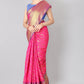 Hiral Fashion Pink Banarasi Silk Blend Abstract Woven Design Saree | Swadesiicart