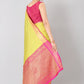 Yellow Silk Blend Woven Zari Design Striped Saree with Unstitched Blouse - Hiral Fashion | Swadesiicart