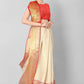 White Silk Blend Woven Zari Design Striped Saree with Unstitched Blouse - Hiral Fashion | Swadesiicart