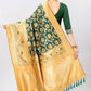 Mustard Pure Silk Embellished Floral Saree with Unstitched Blouse - Hiral Fashion | Swadesiicart