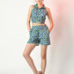 Myshka Women's Blue Printed Top With Shorts - Swadesiicart