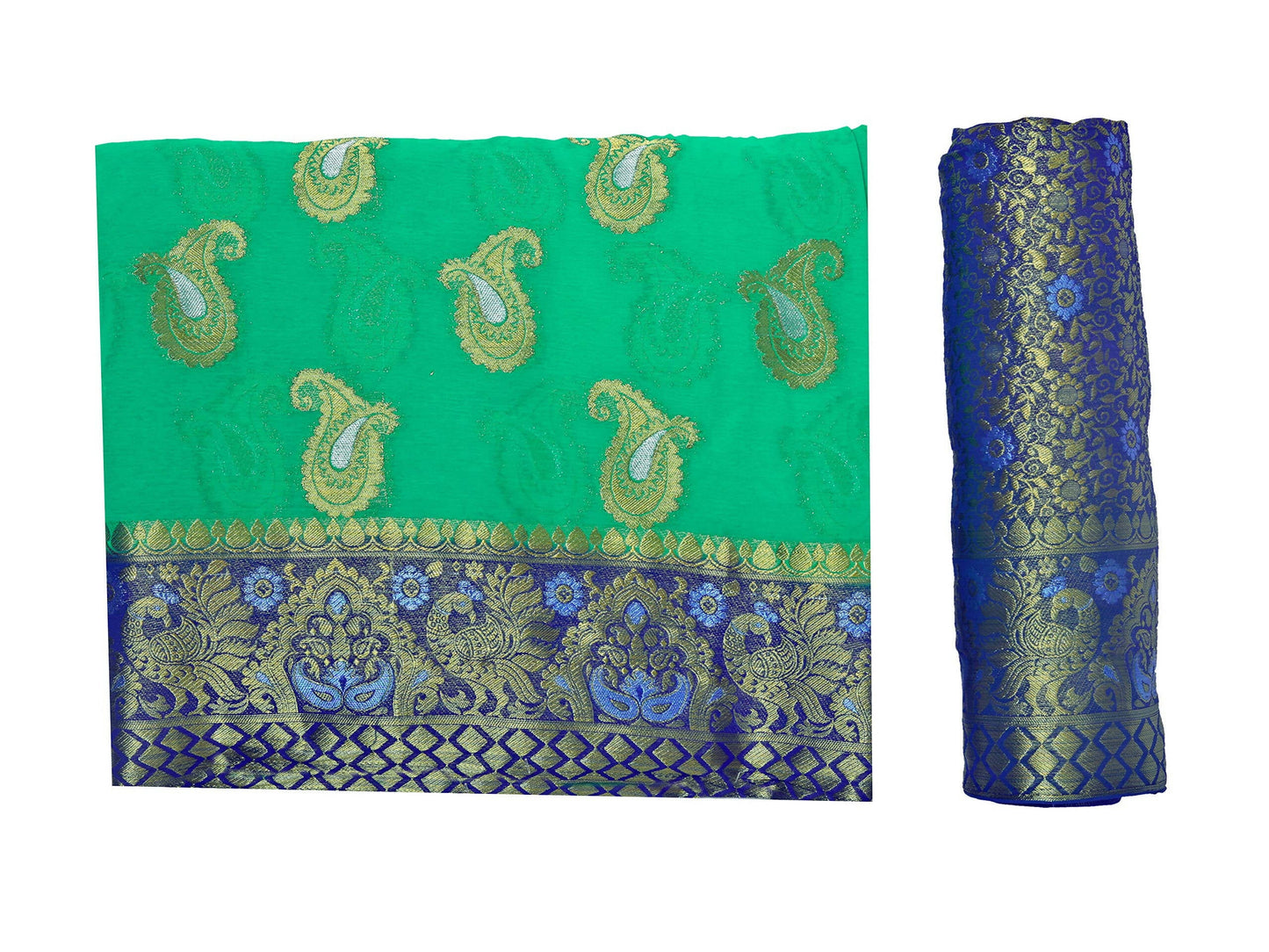 Mimosa Women's Green Banarasi Chiffon Saree | Swadesiicart