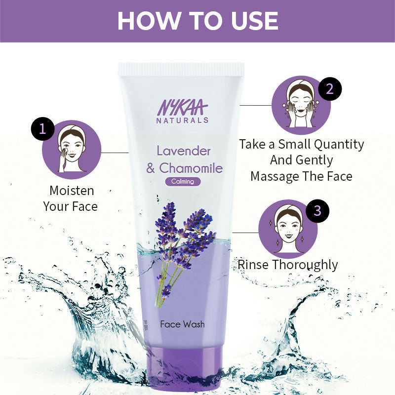 Nykaa Naturals Lavender & Chamomile Face Wash for Calm Skin - Swadesiicart