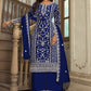 Vegaa Fashion Blue Premium Net Embroidered Traditional Palazzo Suit - Swadesiicart