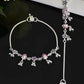 VOJ Set of 2 Silver Plated Designer Multi Color Anklet - Swadesiicart
