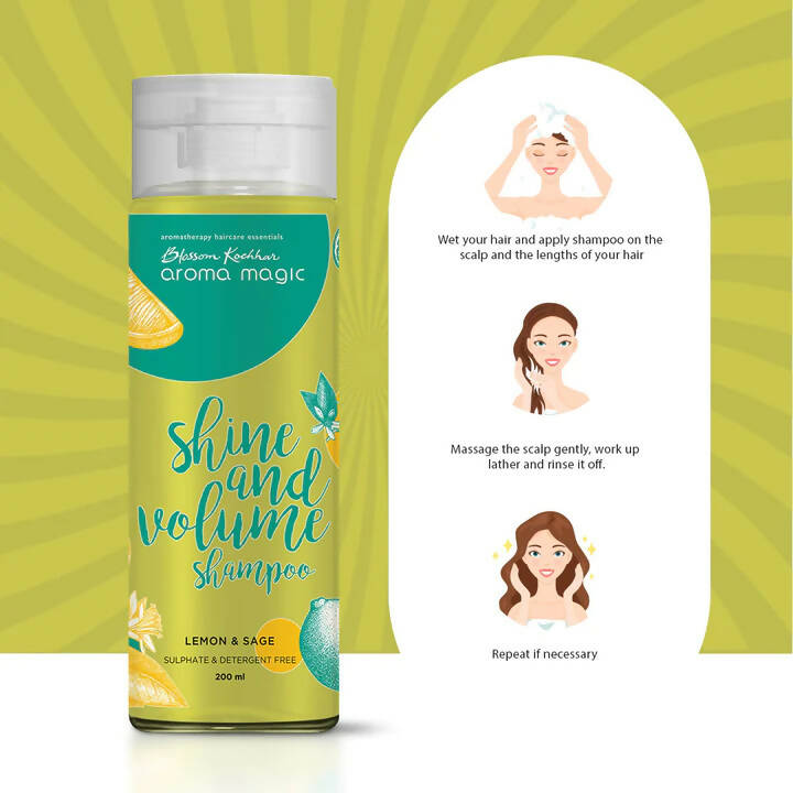 Blossom Kochhar Aroma Magic Shine Volume Shampoo - Swadesiicart