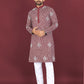 Neera Trendz Maroon Soft Silk Embroidered Men's Kurta Pyjama - Swadesiicart