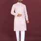 Neera Trendz Pink Soft Silk Embroidered Men's Kurta Pyjama - Swadesiicart