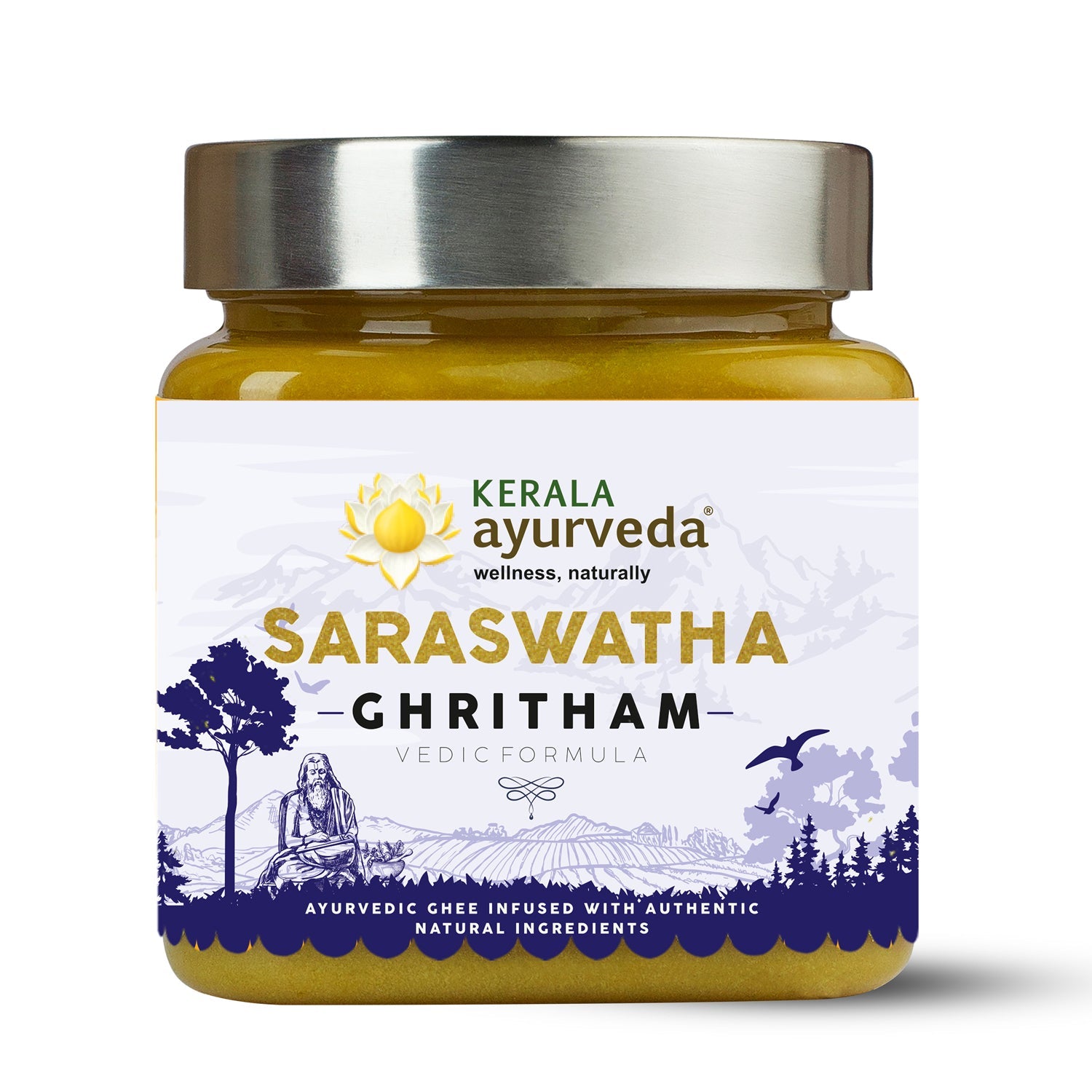 Saraswatha Ghee (Ghritham) - Herb Infused Ghee for Cognitive Function