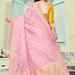 Vedant Vastram Litchi Silk Designer Banarasi Saree - Pink | Swadesiicart