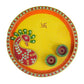Kundan HandiKrafts Mdf Peacock Pooja Thali (Round) | Swadesiicart