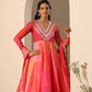 Pomcha Jaipur Pink Gul Bahaar Anarkali Set | Swadesiicart