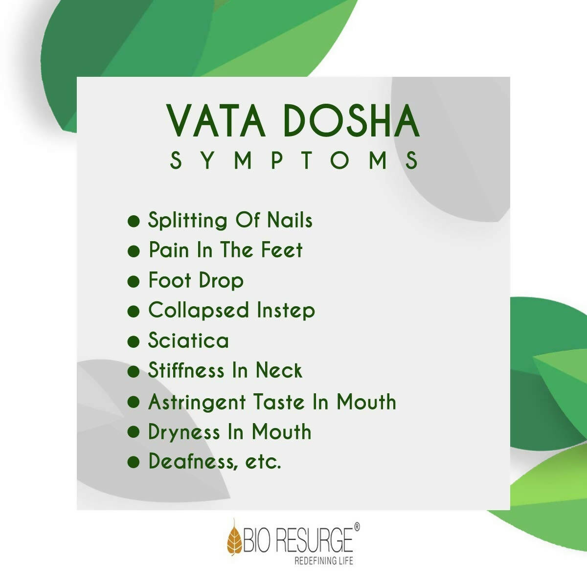 Bio Resurge Life Vata Care Tablets - Swadesiicart