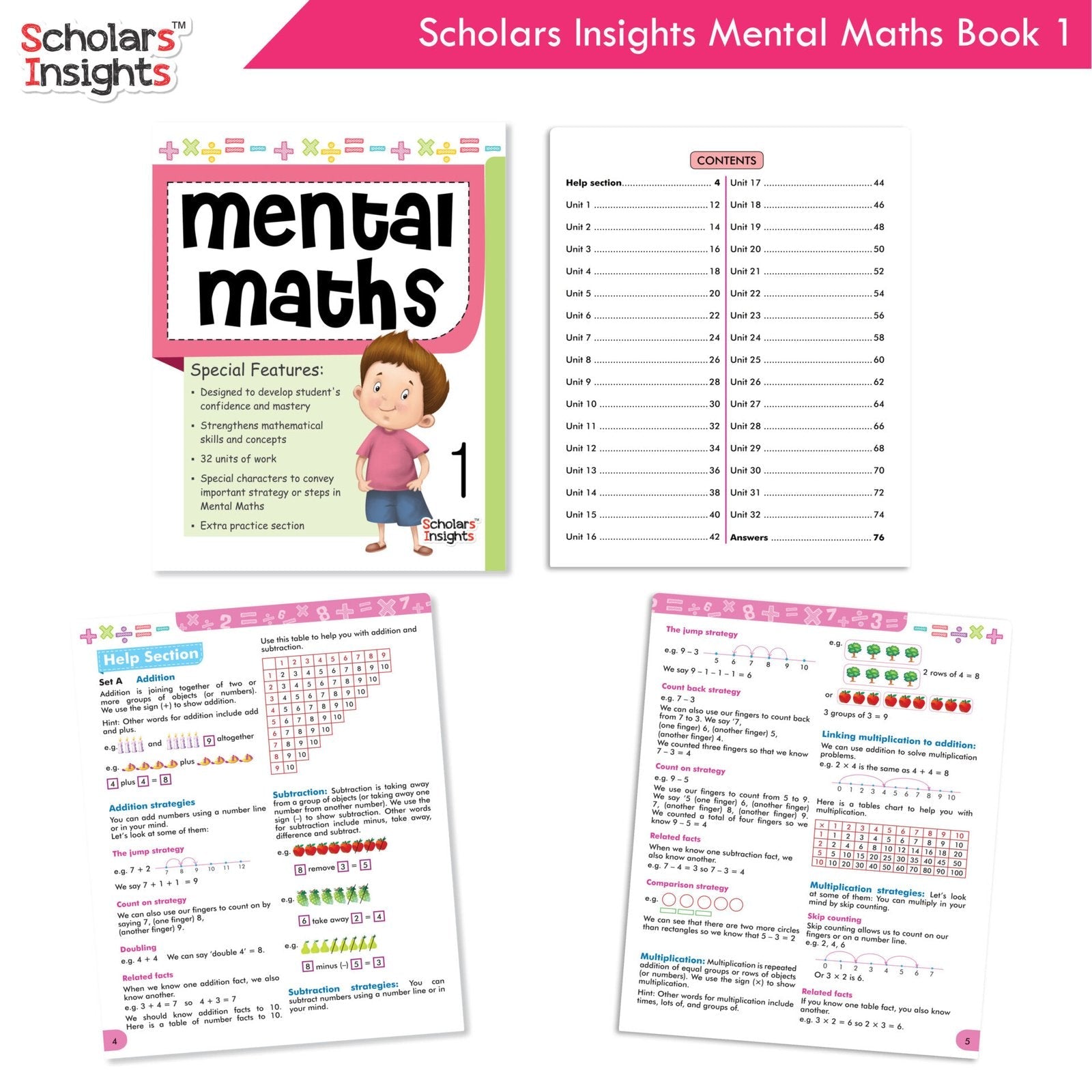 Scholars Insight Combo Set of Mathematics Workbooks For Grade 1| Set of 3| Problem Solving Book for Kids - Swadesiicart