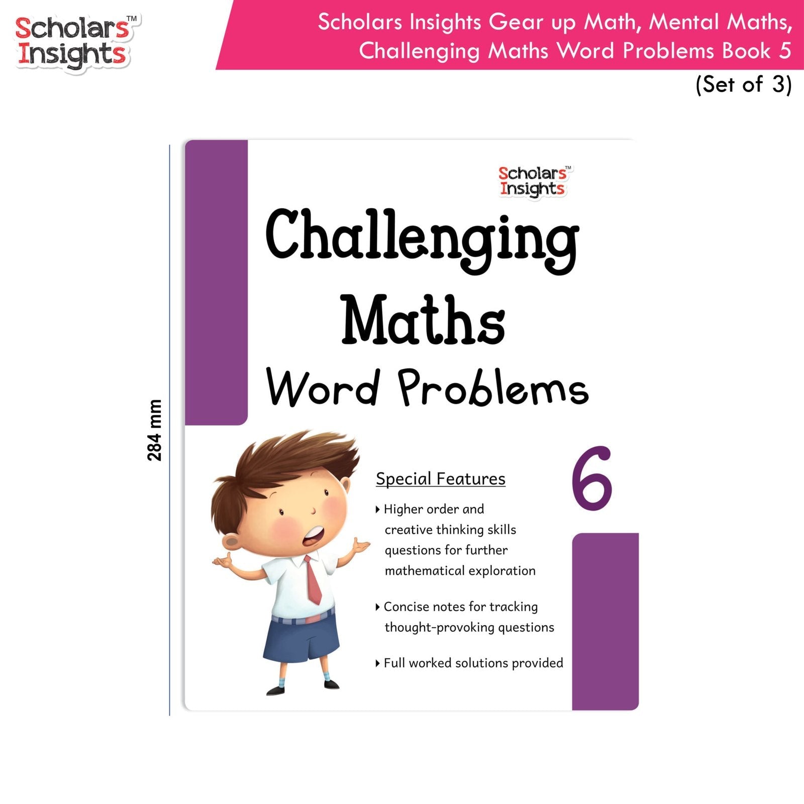 Scholars Insight Combo Set of Mathematics Workbooks For Grade 6| Set of 3| Problem Solving Book for Kids - Swadesiicart