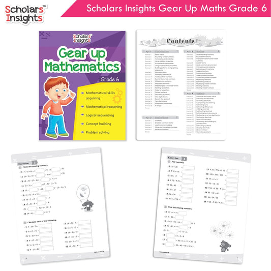 Scholars Insight Combo Set of Mathematics Workbooks For Grade 6| Set of 3| Problem Solving Book for Kids - Swadesiicart