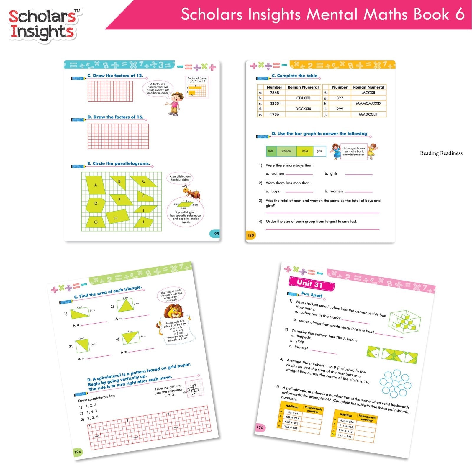 Scholars Insight Combo Set of Mathematics Workbooks For Grade 6| Set of 3| Problem Solving Book for Kids - Swadesiicart