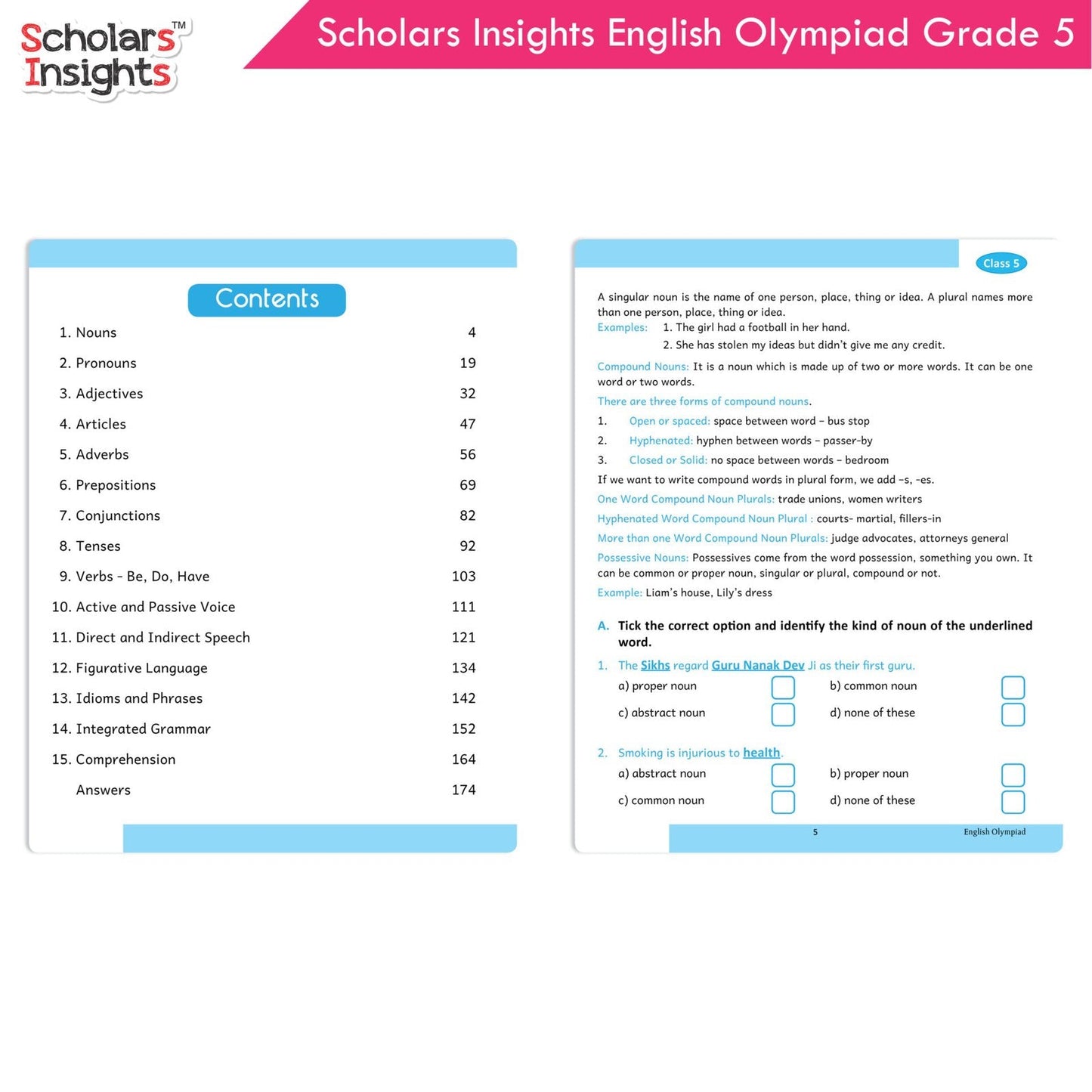 Scholars Insights Olympiad English, Maths and Science Workbooks Grade 5| Set of 3| Ages 10 - 12 Year - Swadesiicart