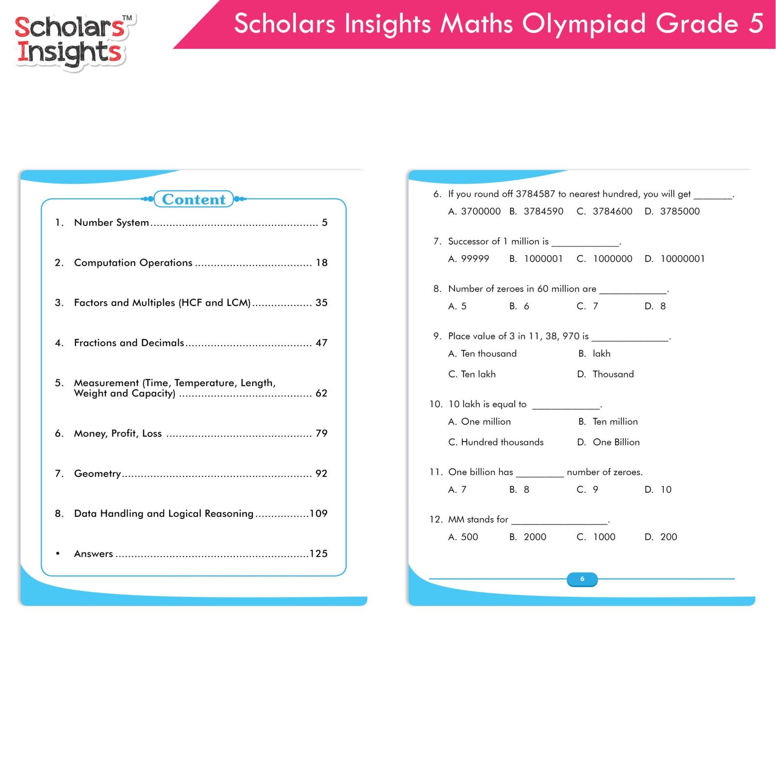 Scholars Insights Olympiad English, Maths and Science Workbooks Grade 5| Set of 3| Ages 10 - 12 Year - Swadesiicart