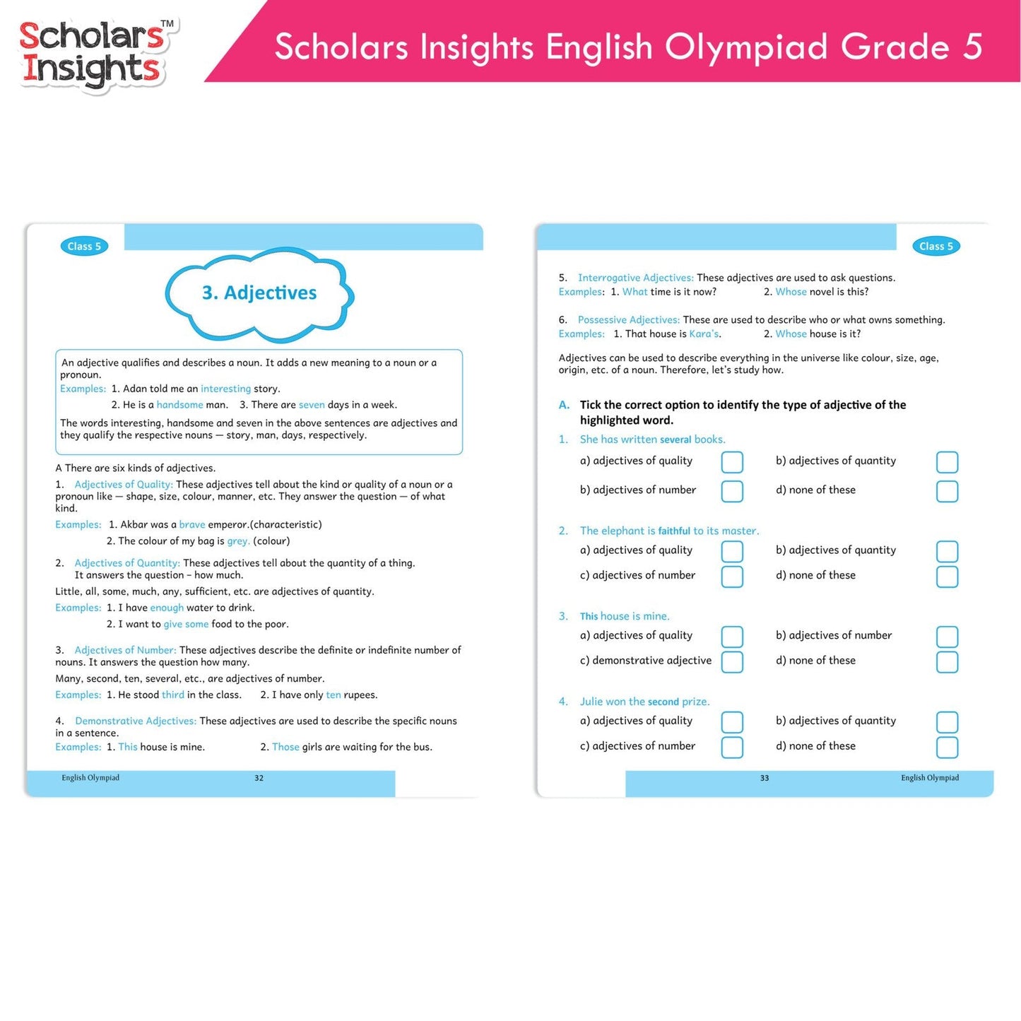 Scholars Insights Olympiad English, Maths and Science Workbooks Grade 5| Set of 3| Ages 10 - 12 Year - Swadesiicart