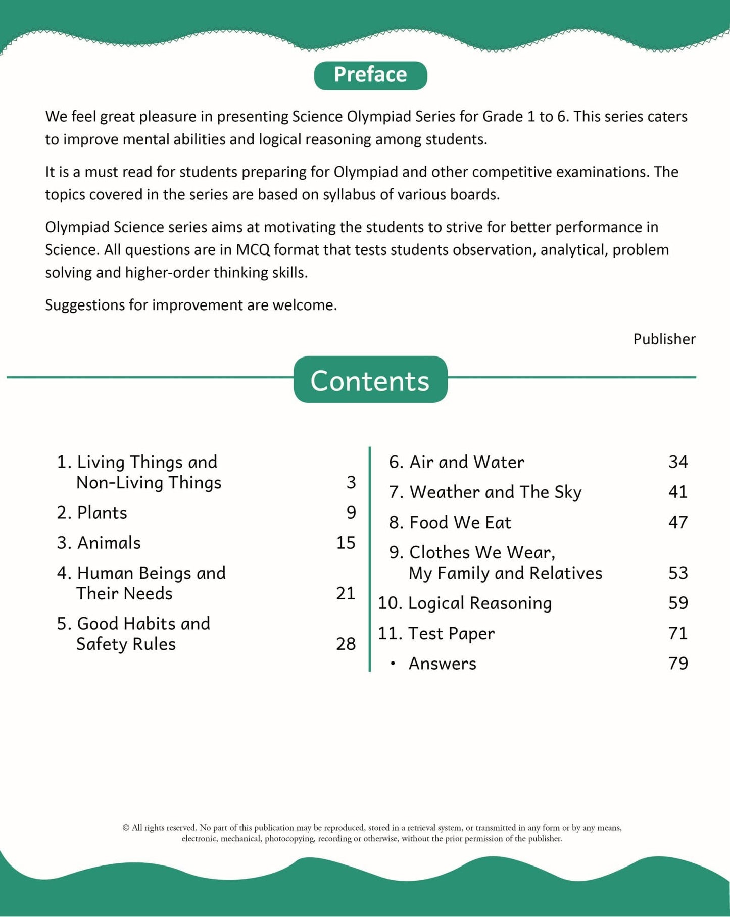 Scholars Insights Science Olympiad Grade 1| Science Practical Questions in MCQ format, QMR Sheet, Self Evaluation Sheet, Test Paper|Ages 6-7 Years - Swadesiicart