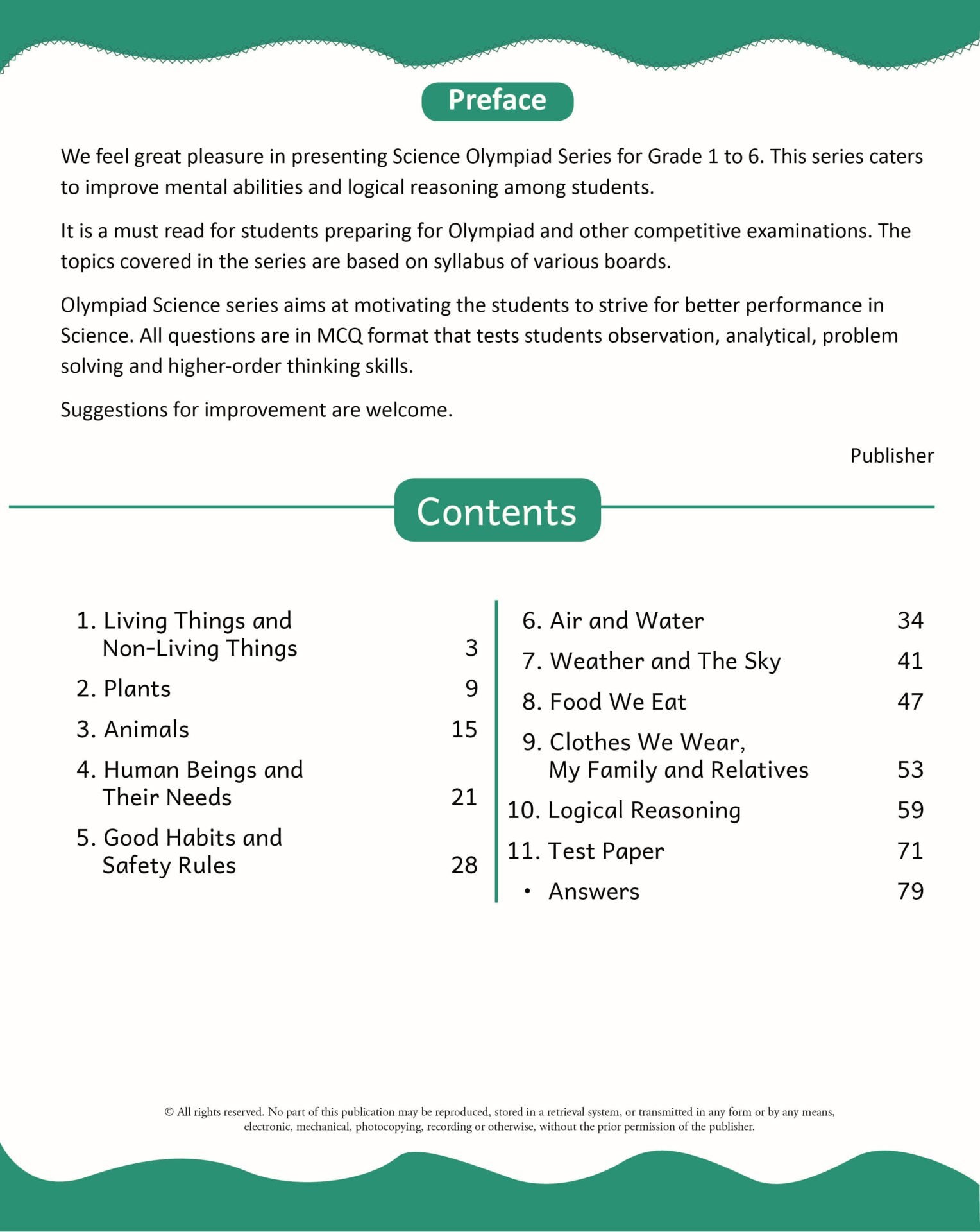 Scholars Insights Science Olympiad Grade 1| Science Practical Questions in MCQ format, QMR Sheet, Self Evaluation Sheet, Test Paper|Ages 6-7 Years - Swadesiicart