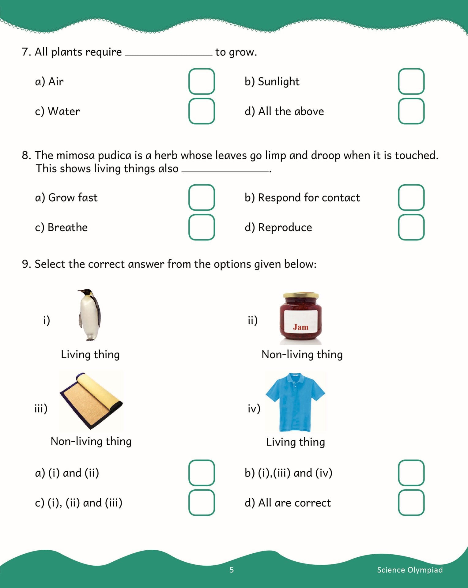 Scholars Insights Science Olympiad Grade 1| Science Practical Questions in MCQ format, QMR Sheet, Self Evaluation Sheet, Test Paper|Ages 6-7 Years - Swadesiicart