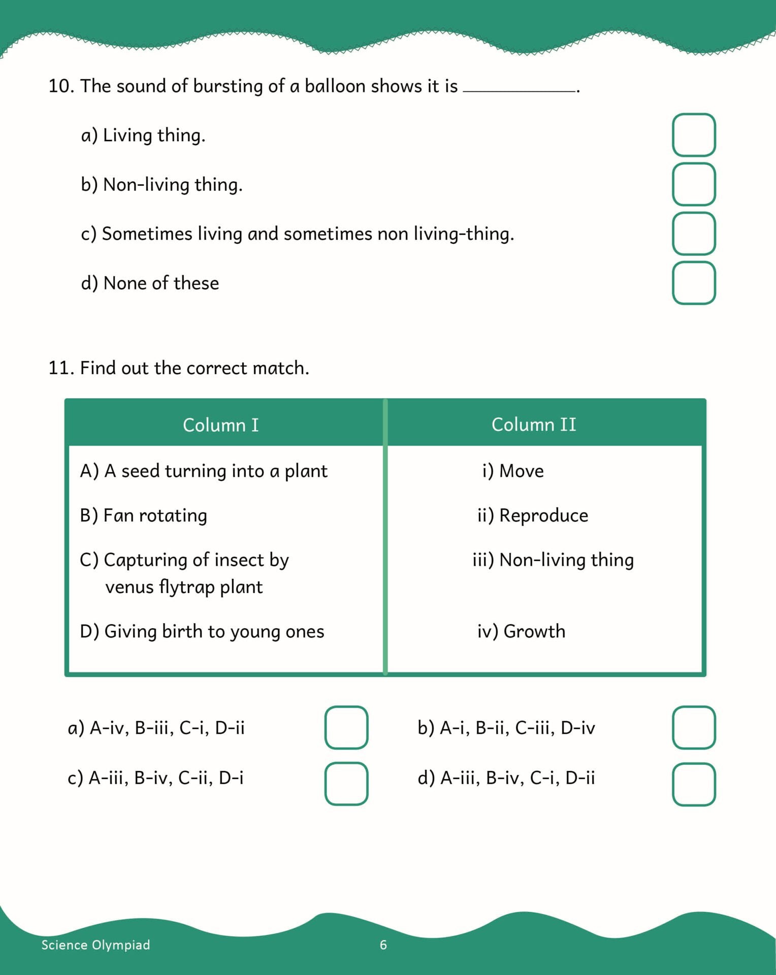 Scholars Insights Science Olympiad Grade 1| Science Practical Questions in MCQ format, QMR Sheet, Self Evaluation Sheet, Test Paper|Ages 6-7 Years - Swadesiicart