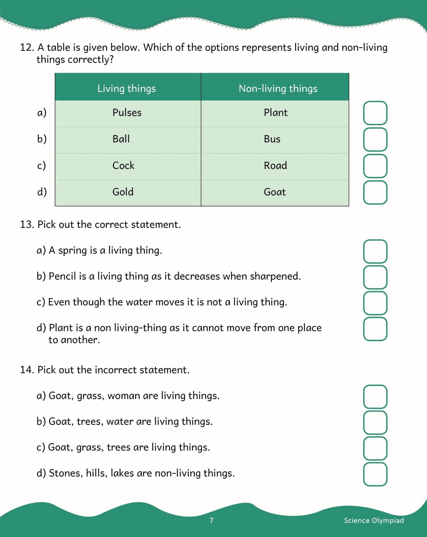 Scholars Insights Science Olympiad Grade 1| Science Practical Questions in MCQ format, QMR Sheet, Self Evaluation Sheet, Test Paper|Ages 6-7 Years - Swadesiicart