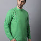 Even Apparels Green Pure Cotton Men's Kurta With Side Placket | Swadesiicart