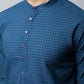 Even Apparels Navy blue Color Pure Cotton Men's Kurta With Side Placket (CHK1056) | Swadesiicart
