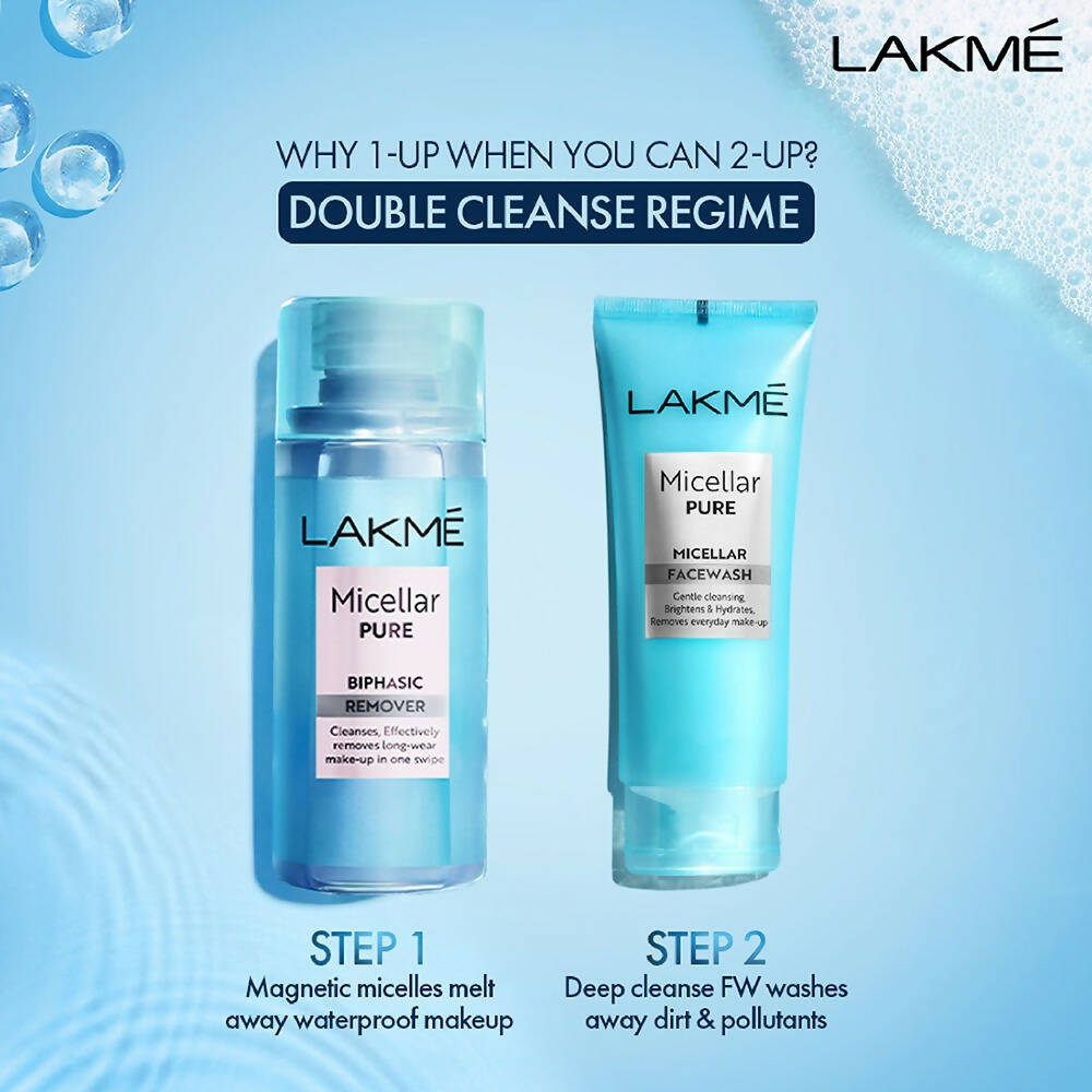 Lakme Micellar Water Bi-Phasic Make-up Remover - Swadesiicart
