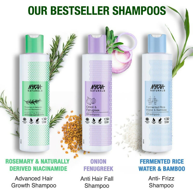 Nykaa Naturals Anti-Hair Fall Shampoo With Onion, Fenugreek - Swadesiicart
