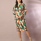 Myshka Women's Multi Printed Round Neck Party Top With Skirt Co-ord set - Swadesiicart