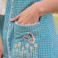 Yufta Sea Green Cotton Checks Printed Co Ord Set With Embroidery - Swadesiicart