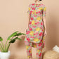 Yufta Sea Green Floral Printed Cotton Yoke Co-Ord Set - Swadesiicart