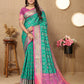 Lorenvalley Fashion Seagreen Patola Silk Woven Design with Zari Meenakari Weaving motifs Pallu Saree - Swadesiicart