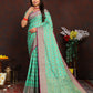 Lorenvalley Fashion Seagreen Soft Katan Silk Woven Design Rich Zari Weaving Pallu Saree - Swadesiicart