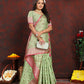 Lorenvalley Fashion Seagreen Soft Katan Silk Woven Design Rich Zari Weaving Pallu Saree - Swadesiicart