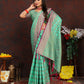 Lorenvalley Fashion Seagreen Soft Katan Silk Woven Design Rich Zari Weaving Pallu Saree - Swadesiicart