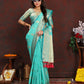 Lorenvalley Fashion Seagreen Soft Katan Silk Woven Design Zari Weaving Pallu Saree - Swadesiicart