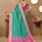 Lorenvalley Fashion Seagreen Patola Silk Woven Design with Zari Meenakari Weaving motifs Pallu Saree - Swadesiicart