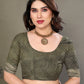 Vedant Vastram Litchi Silk Banarasi Silk Saree - Bottle Green | Swadesiicart