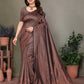 Vedant Vastram Litchi Silk Banarasi Silk Saree - Black | Swadesiicart