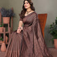 Vedant Vastram Litchi Silk Banarasi Silk Saree - Black | Swadesiicart